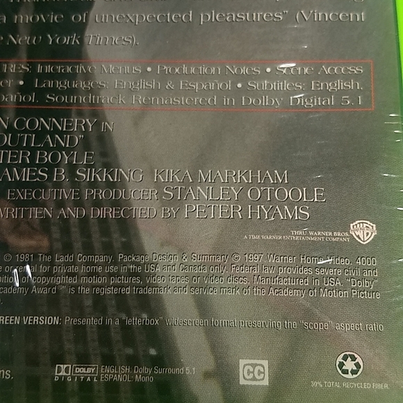 Outland DVD Factory Sealed Blockbuster Video VTG - Picture 8 of 10